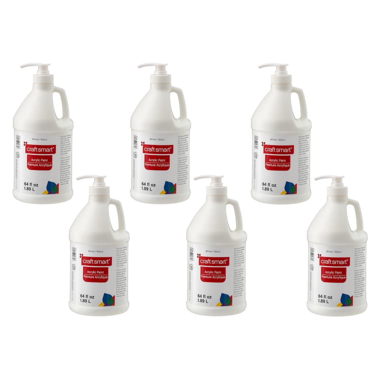 6 Pack: Acrylic Paint by Craft Smart®, 64oz.